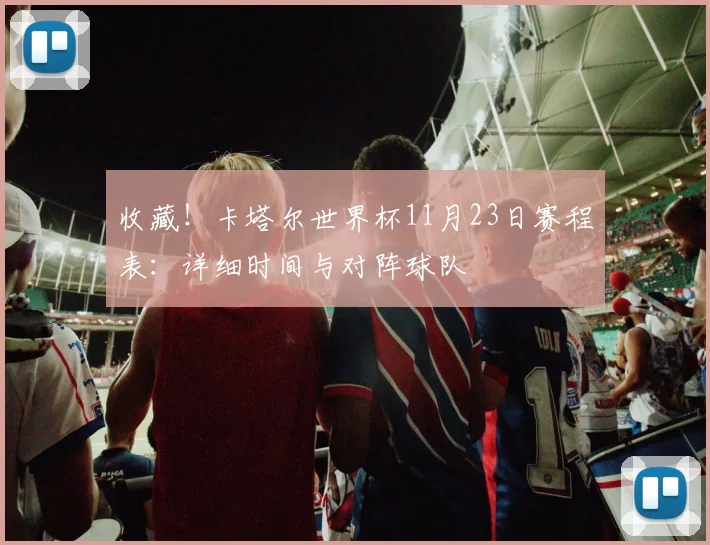 收藏!卡塔尔世界杯11月23日赛程表:详细时间与对阵球队